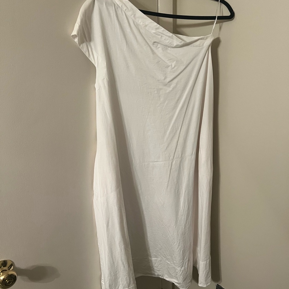Banana Republic White One-Shoulder Midi Dress